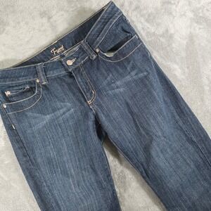 Furst Dark‎ Wash Denim Cropped Cuff Jeans Comfort Stretch Women's Size 30